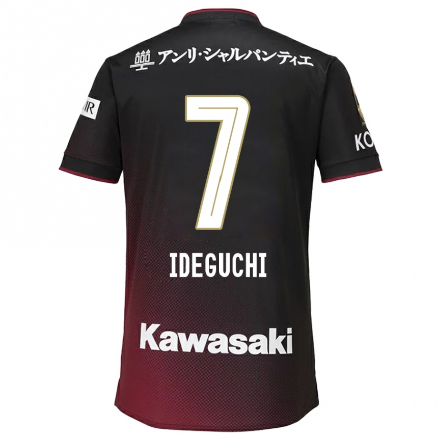 Niño Fútbol Camiseta Yosuke Ideguchi #7 Negro Rojo 1ª Equipación 2024/25 Argentina