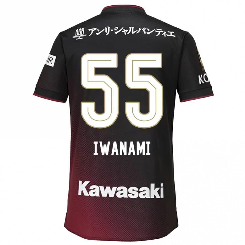 Niño Fútbol Camiseta Takuya Iwanami #55 Negro Rojo 1ª Equipación 2024/25 Argentina