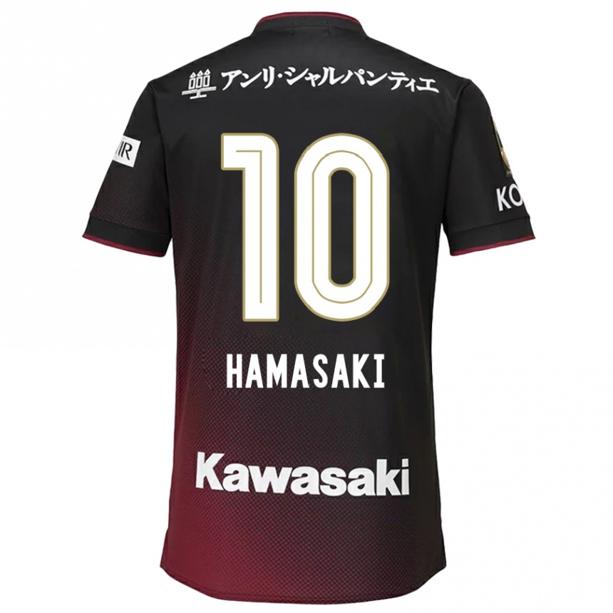 Niño Fútbol Camiseta Kento Hamasaki #10 Negro Rojo 1ª Equipación 2024/25 Argentina