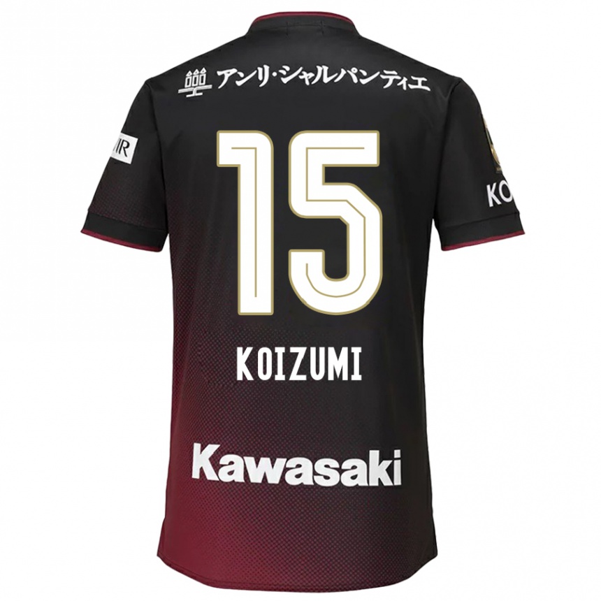 Niño Fútbol Camiseta Fuga Koizumi #15 Negro Rojo 1ª Equipación 2024/25 Argentina