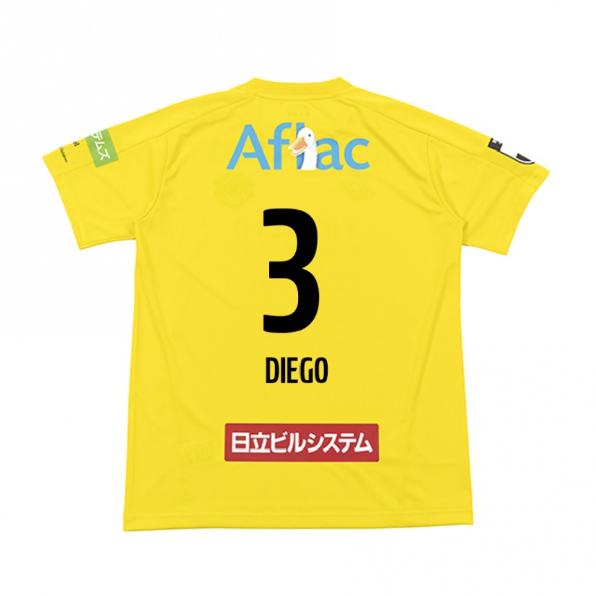 Niño Fútbol Camiseta Diego #3 Amarillo Negro 1ª Equipación 2024/25 Argentina