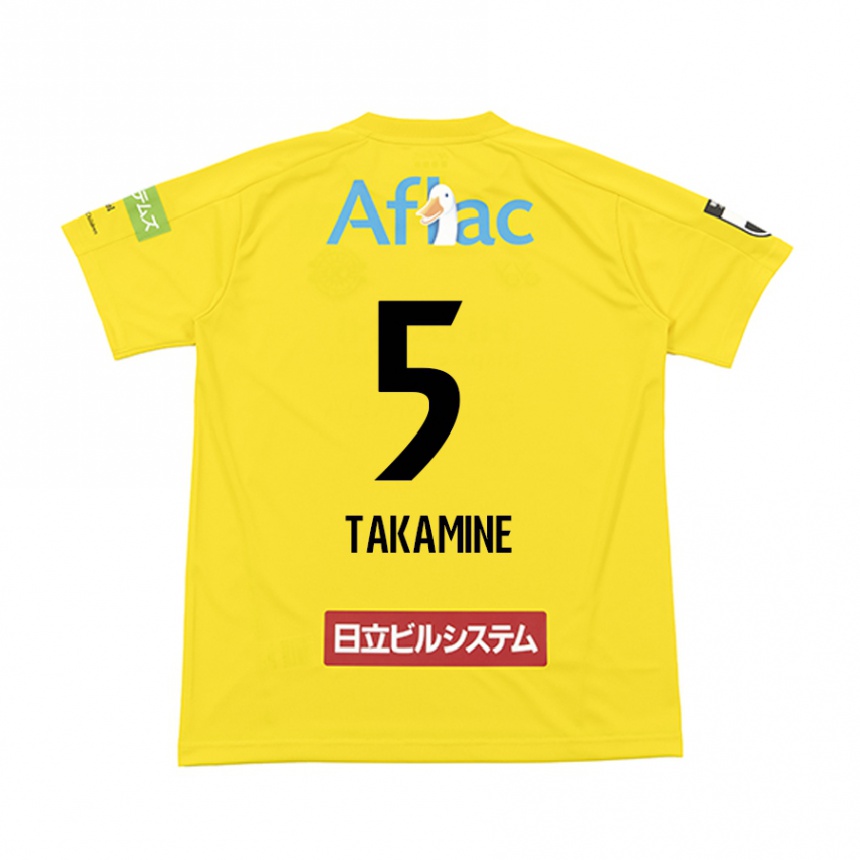 Niño Fútbol Camiseta Tomoki Takamine #5 Amarillo Negro 1ª Equipación 2024/25 Argentina