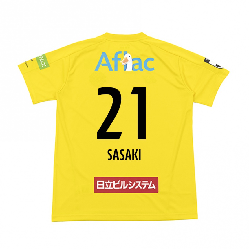 Niño Fútbol Camiseta Masato Sasaki #21 Amarillo Negro 1ª Equipación 2024/25 Argentina