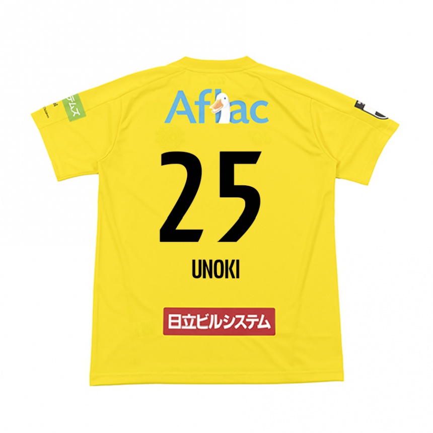 Niño Fútbol Camiseta Fumiya Unoki #25 Amarillo Negro 1ª Equipación 2024/25 Argentina