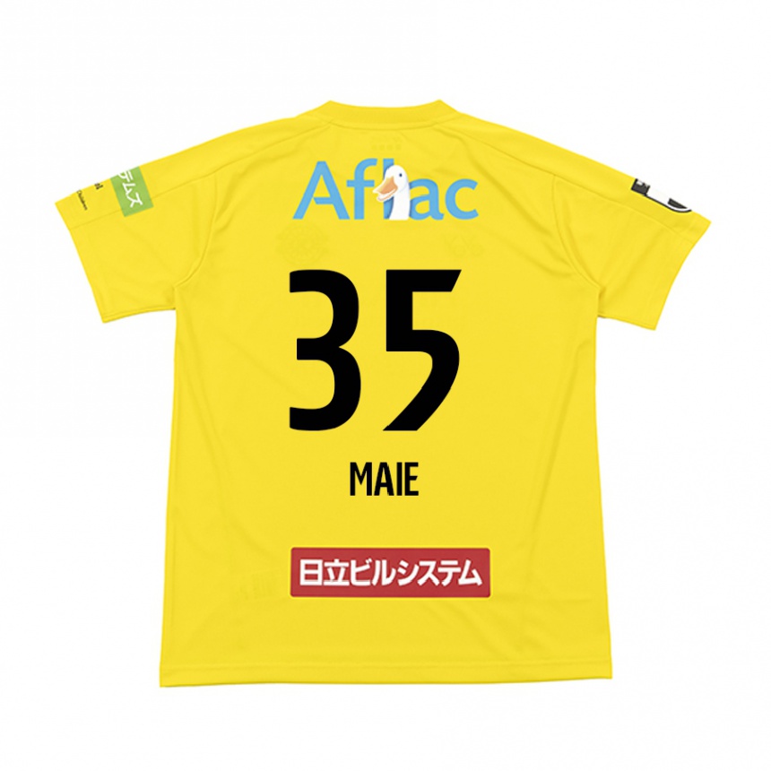 Niño Fútbol Camiseta Hidetaka Maie #35 Amarillo Negro 1ª Equipación 2024/25 Argentina