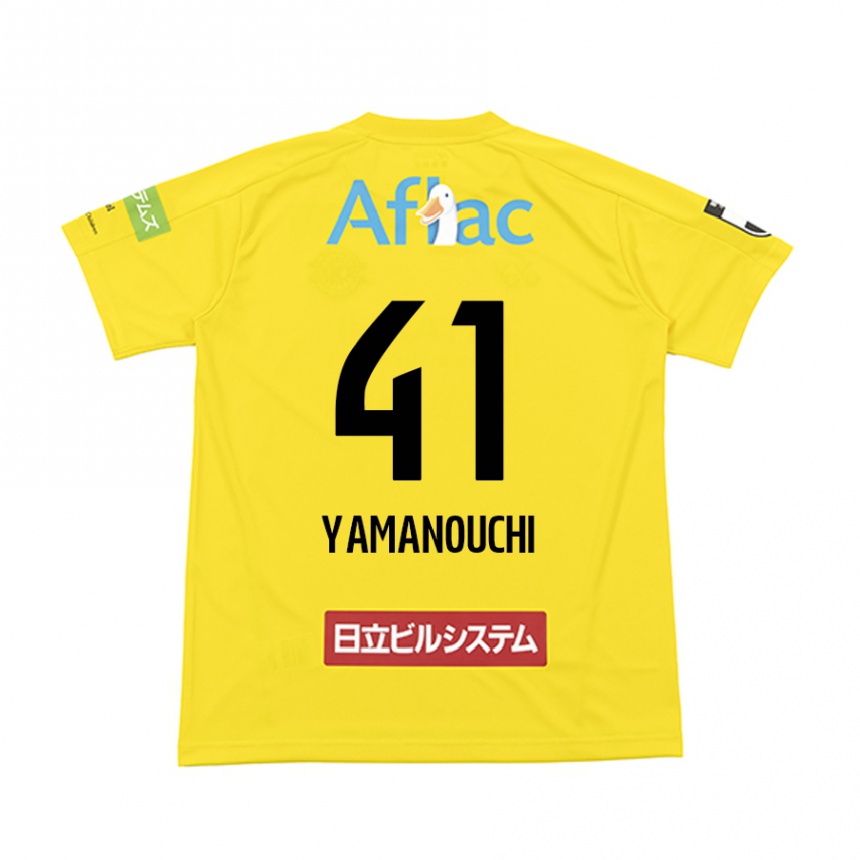 Niño Fútbol Camiseta Yusei Yamanouchi #41 Amarillo Negro 1ª Equipación 2024/25 Argentina