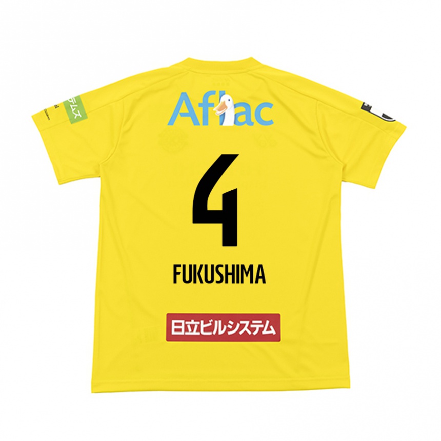 Niño Fútbol Camiseta Taiga Fukushima #4 Amarillo Negro 1ª Equipación 2024/25 Argentina