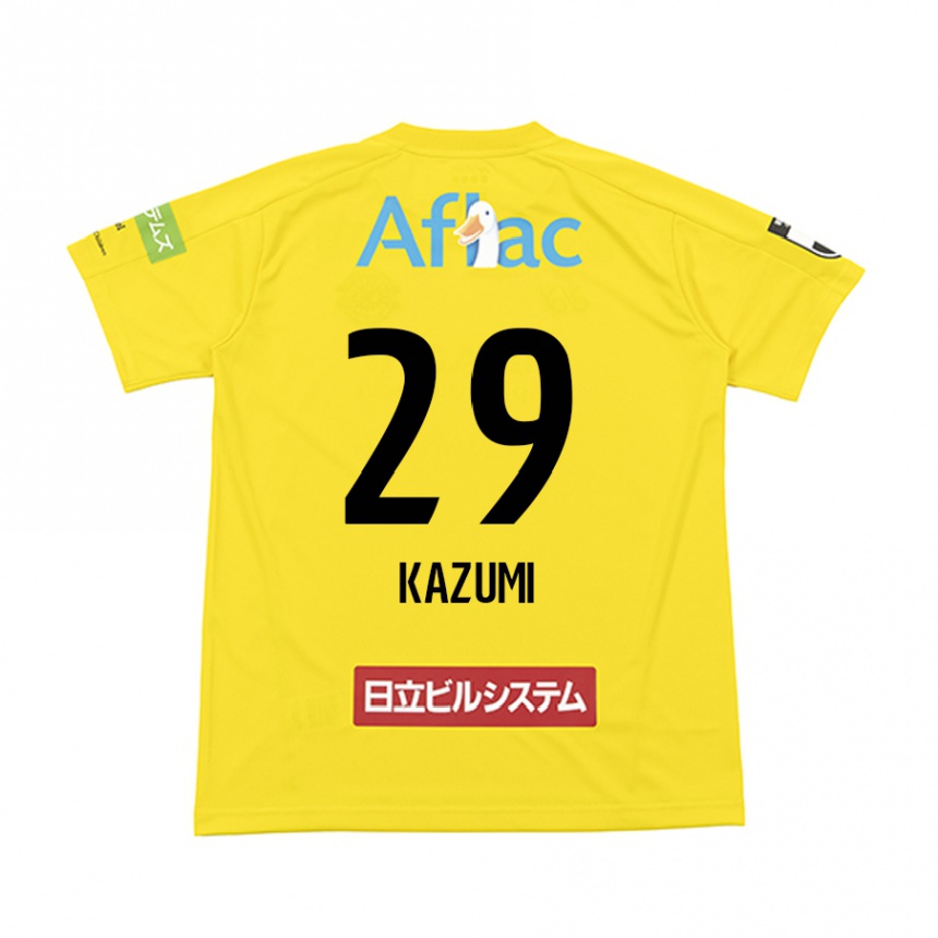 Niño Fútbol Camiseta Takuto Kazumi #29 Amarillo Negro 1ª Equipación 2024/25 Argentina