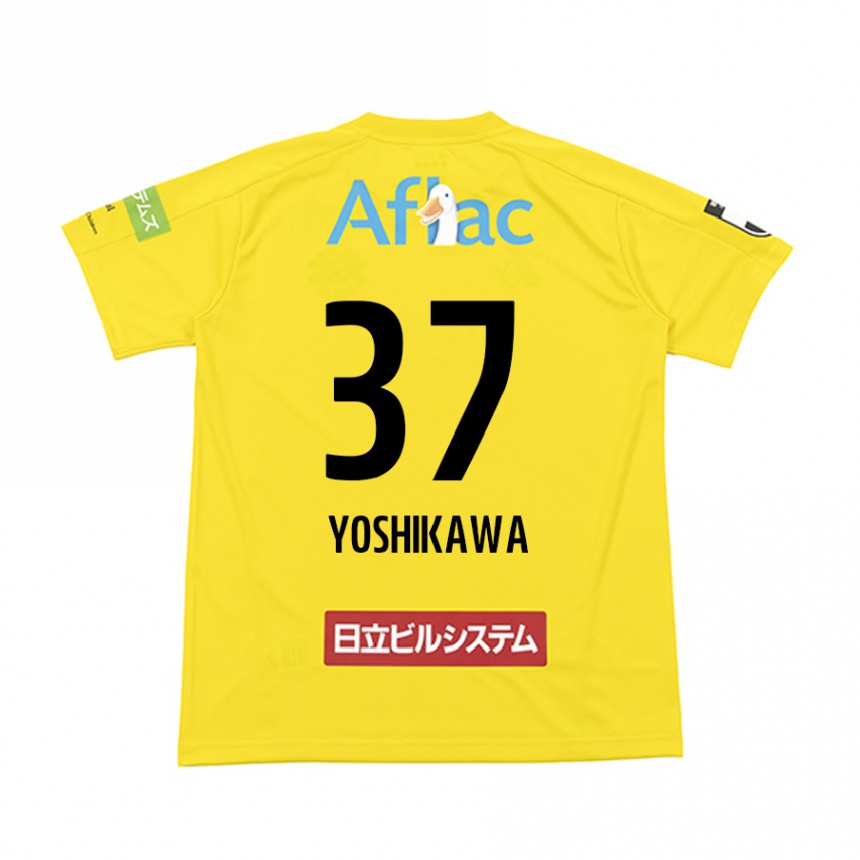 Niño Fútbol Camiseta Haruto Yoshikawa #37 Amarillo Negro 1ª Equipación 2024/25 Argentina