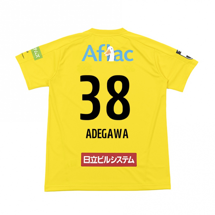 Niño Fútbol Camiseta Koa Adegawa #38 Amarillo Negro 1ª Equipación 2024/25 Argentina