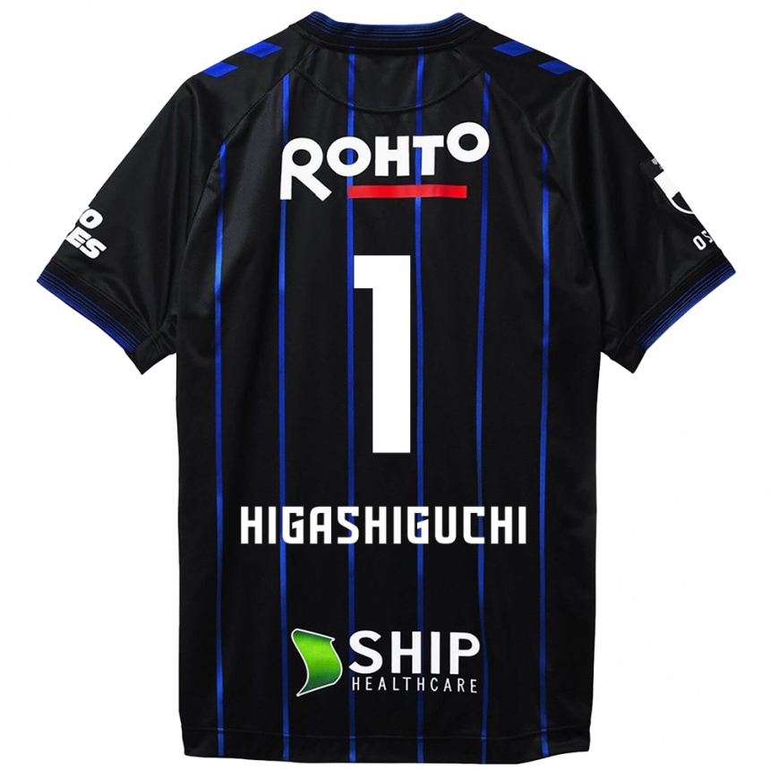 Niño Fútbol Camiseta Masaaki Higashiguchi #1 Azul Negro 1ª Equipación 2024/25 Argentina