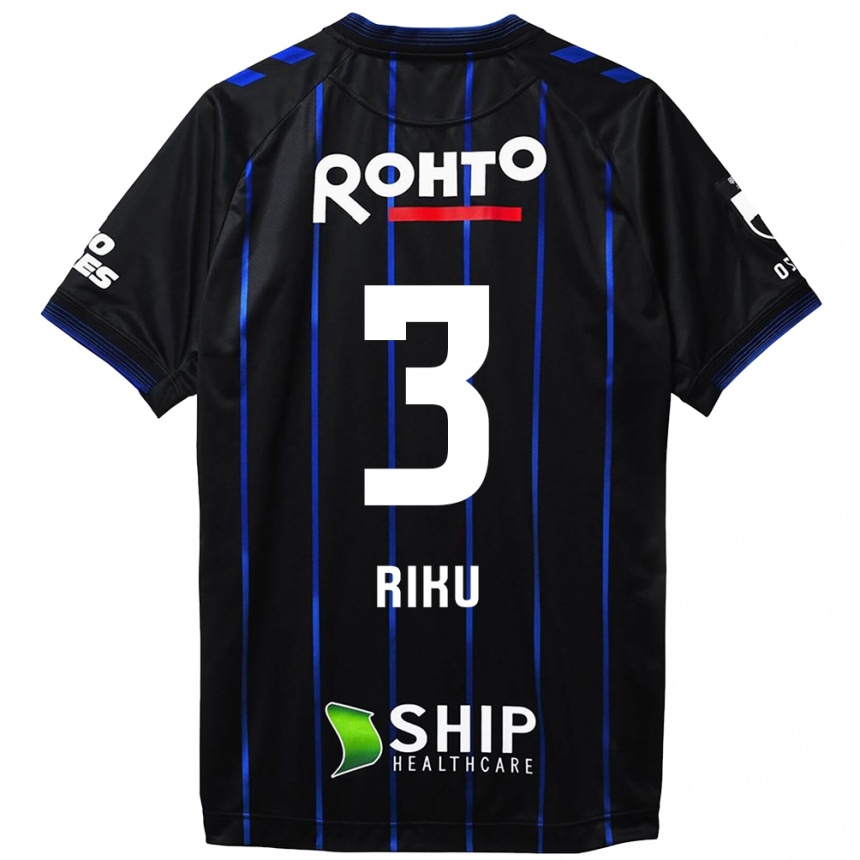 Niño Fútbol Camiseta Riku Handa #3 Azul Negro 1ª Equipación 2024/25 Argentina