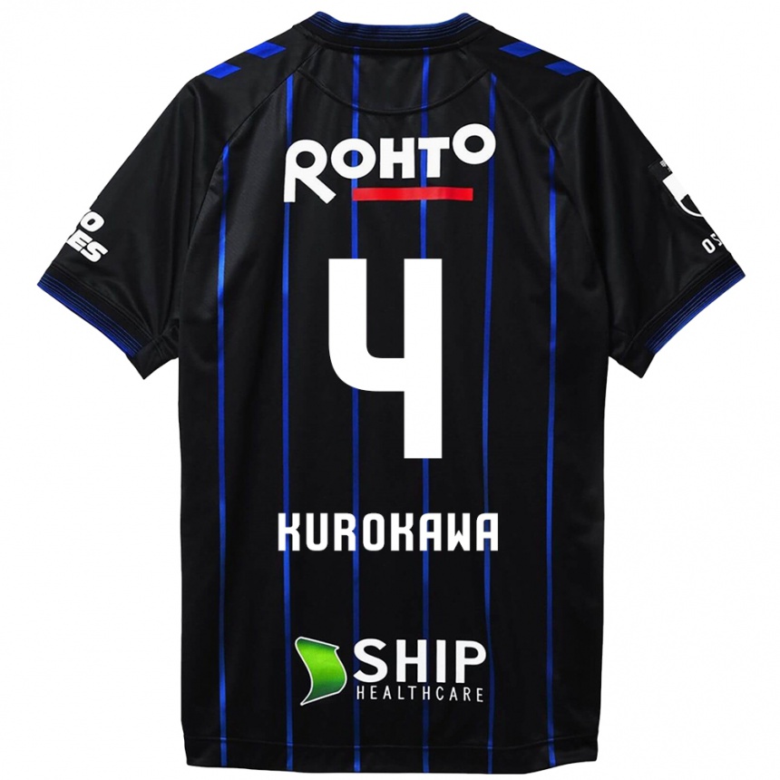 Niño Fútbol Camiseta Keisuke Kurokawa #4 Azul Negro 1ª Equipación 2024/25 Argentina