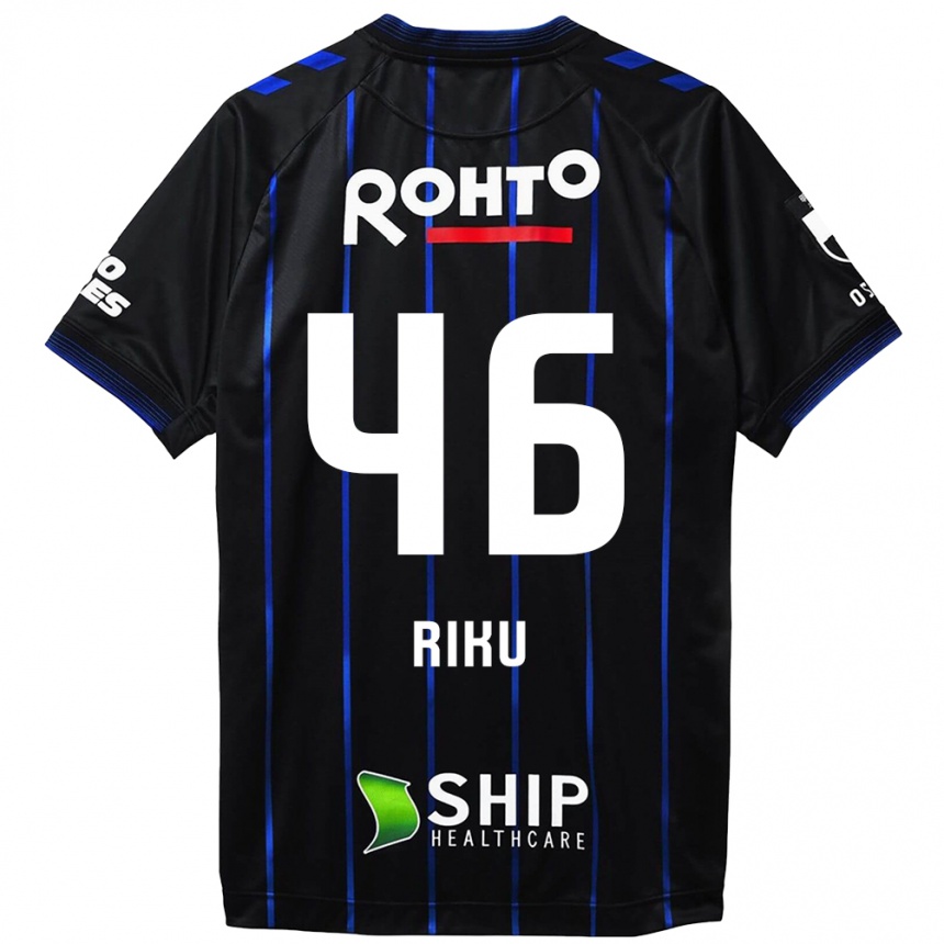 Niño Fútbol Camiseta Riku Matsuda #46 Azul Negro 1ª Equipación 2024/25 Argentina