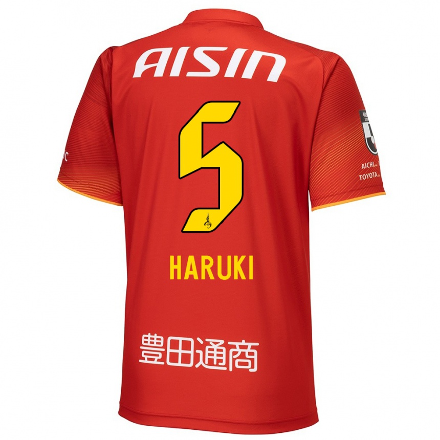 Niño Fútbol Camiseta Haruki Yoshida #5 Rojo Blanco Amarillo 1ª Equipación 2024/25 Argentina