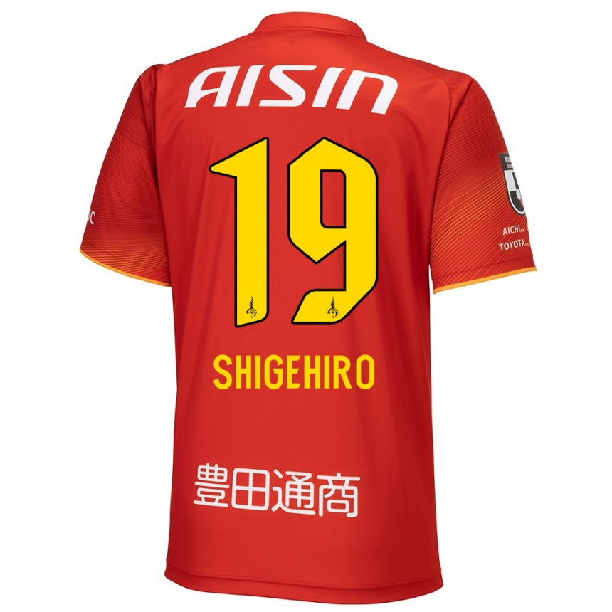 Niño Fútbol Camiseta Takuya Shigehiro #19 Rojo Blanco Amarillo 1ª Equipación 2024/25 Argentina