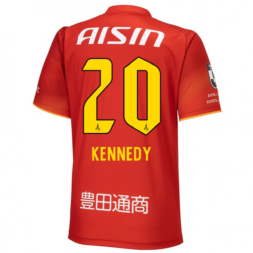 Niño Fútbol Camiseta Kennedy Egbus Mikuni #20 Rojo Blanco Amarillo 1ª Equipación 2024/25 Argentina