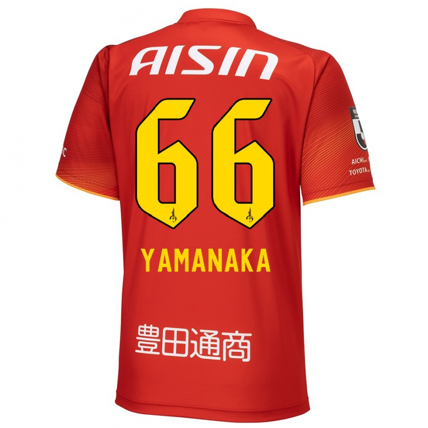 Niño Fútbol Camiseta Ryosuke Yamanaka #66 Rojo Blanco Amarillo 1ª Equipación 2024/25 Argentina