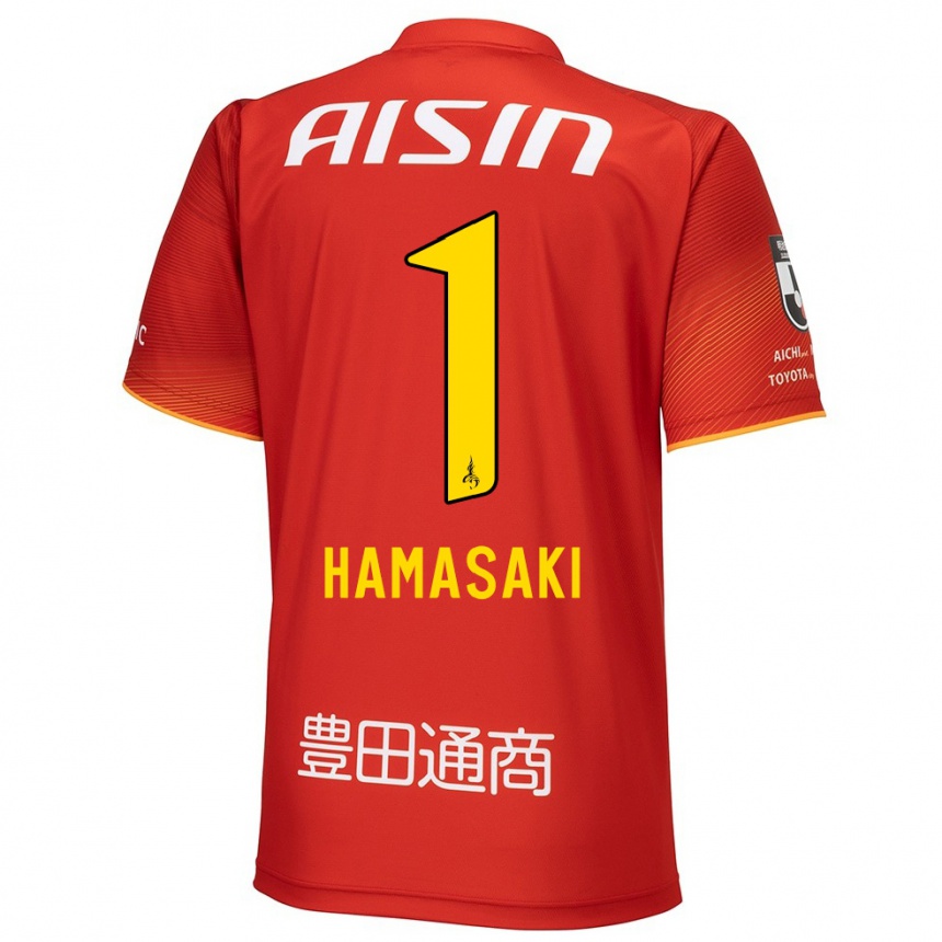 Niño Fútbol Camiseta Shiki Hamasaki #1 Rojo Blanco Amarillo 1ª Equipación 2024/25 Argentina