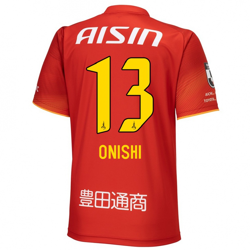 Niño Fútbol Camiseta Ritsu Onishi #13 Rojo Blanco Amarillo 1ª Equipación 2024/25 Argentina