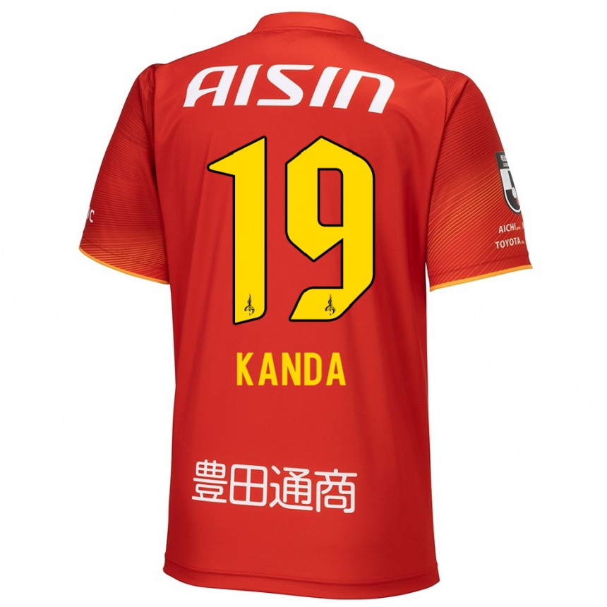 Niño Fútbol Camiseta Ryu Kanda #19 Rojo Blanco Amarillo 1ª Equipación 2024/25 Argentina