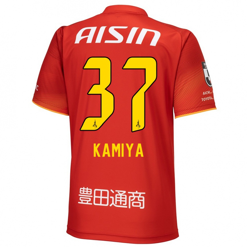 Niño Fútbol Camiseta Kiichi Kamiya #37 Rojo Blanco Amarillo 1ª Equipación 2024/25 Argentina