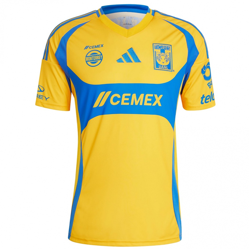 Niño Fútbol Camiseta Felipe Rodríguez #25 Oro Amarillo 1ª Equipación 2024/25 Argentina