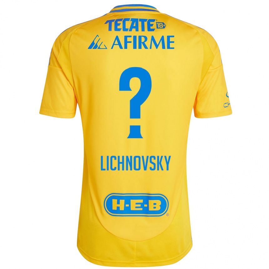 Niño Fútbol Camiseta Igor Lichnovsky #0 Oro Amarillo 1ª Equipación 2024/25 Argentina