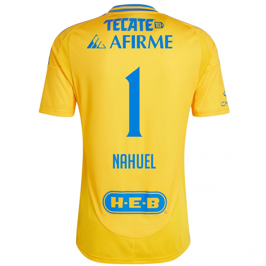 Niño Fútbol Camiseta Nahuel Guzmán #1 Oro Amarillo 1ª Equipación 2024/25 Argentina