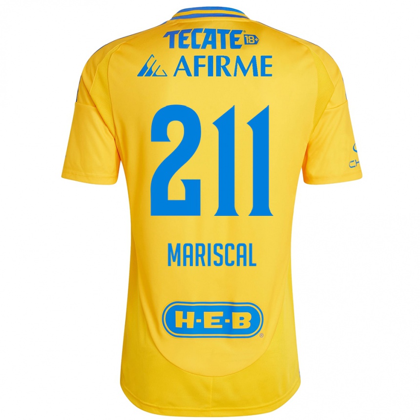 Niño Fútbol Camiseta Kevin Mariscal #211 Oro Amarillo 1ª Equipación 2024/25 Argentina