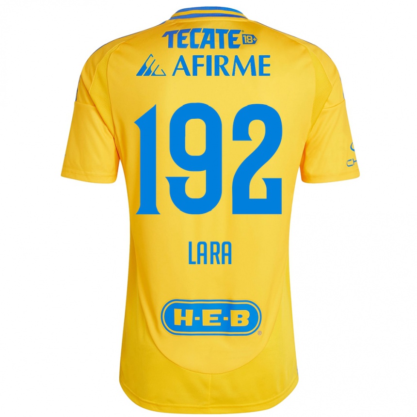 Niño Fútbol Camiseta Miguel Lara #192 Oro Amarillo 1ª Equipación 2024/25 Argentina