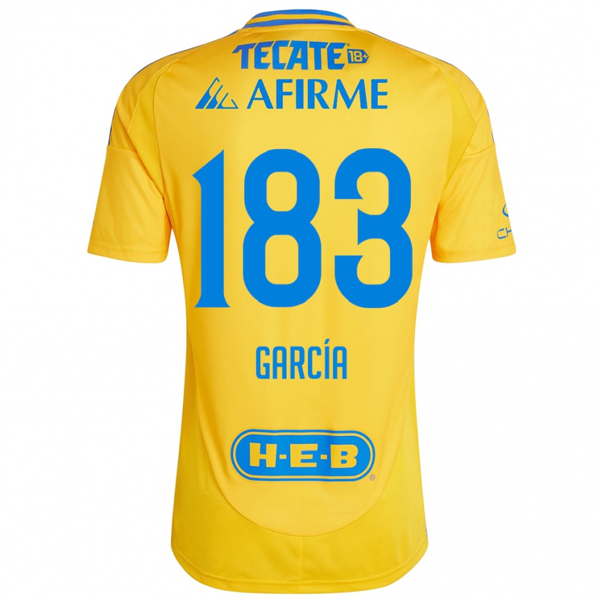 Niño Fútbol Camiseta Zahir García #183 Oro Amarillo 1ª Equipación 2024/25 Argentina