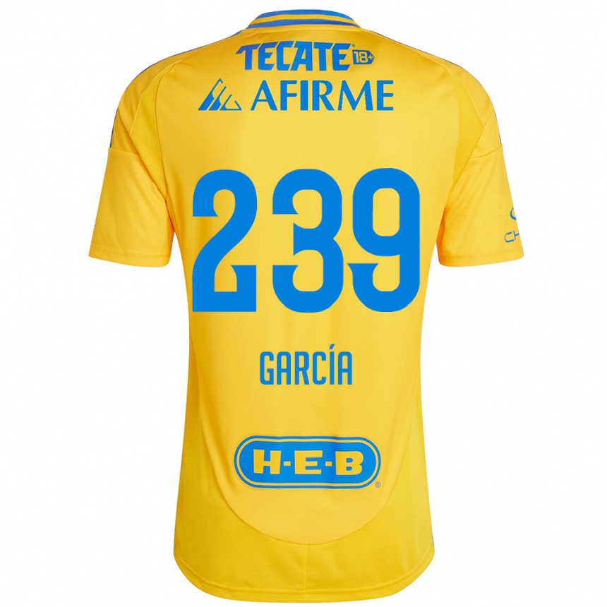 Niño Fútbol Camiseta Diego García #239 Oro Amarillo 1ª Equipación 2024/25 Argentina