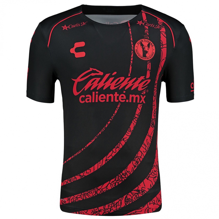 Niño Fútbol Camiseta Jesús Barragán #361 Negro Rojo 1ª Equipación 2024/25 Argentina