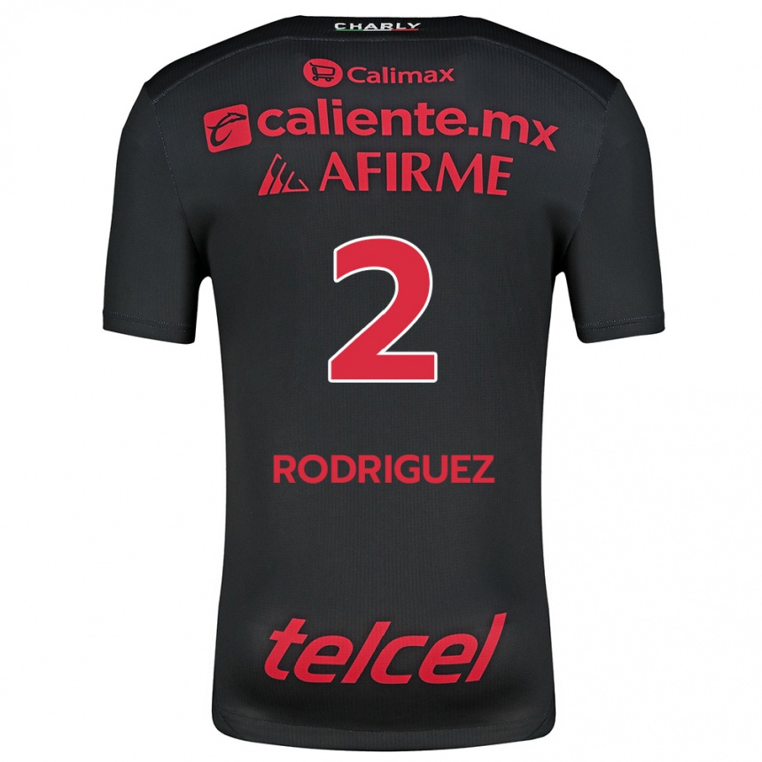 Niño Fútbol Camiseta Antonio Rodríguez #2 Negro Rojo 1ª Equipación 2024/25 Argentina