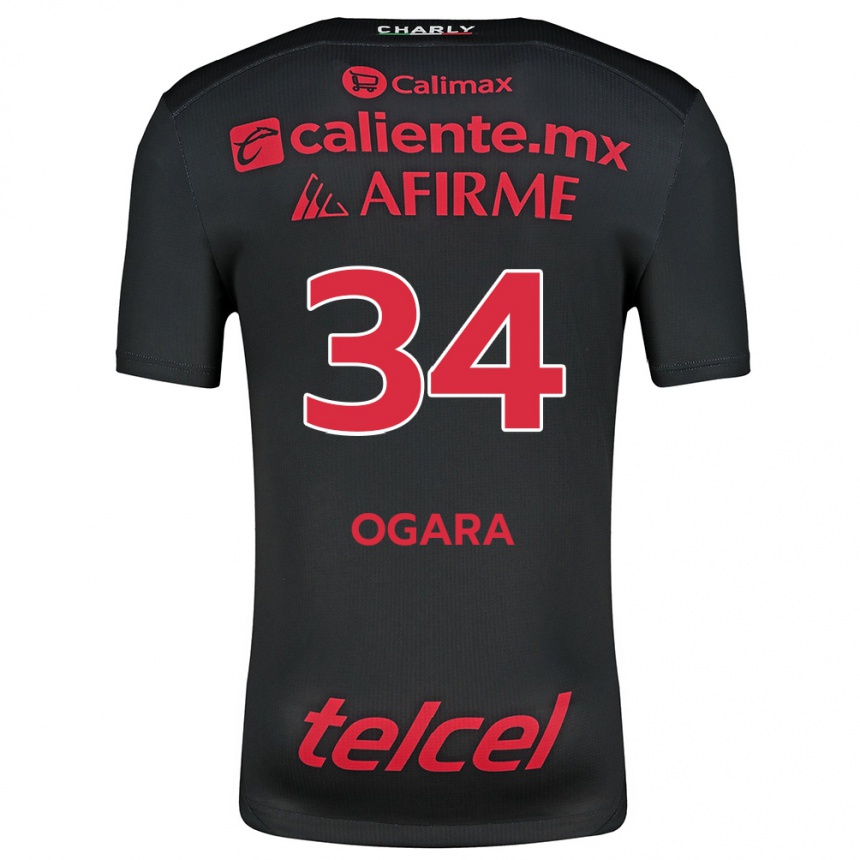 Niño Fútbol Camiseta Gerson Ogara #34 Negro Rojo 1ª Equipación 2024/25 Argentina