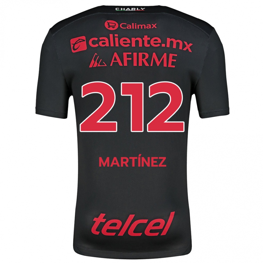 Niño Fútbol Camiseta Juan Martínez #212 Negro Rojo 1ª Equipación 2024/25 Argentina