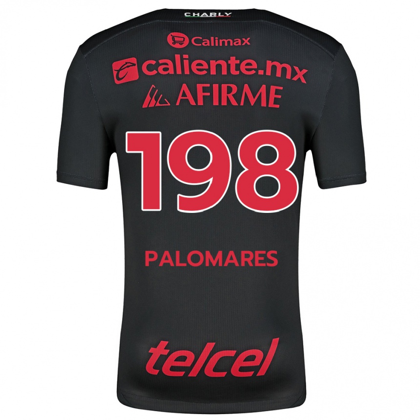 Niño Fútbol Camiseta Ramón Palomares #198 Negro Rojo 1ª Equipación 2024/25 Argentina