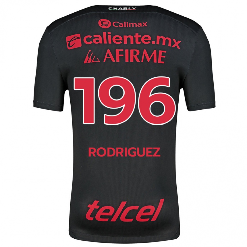 Niño Fútbol Camiseta Prince Rodríguez #196 Negro Rojo 1ª Equipación 2024/25 Argentina