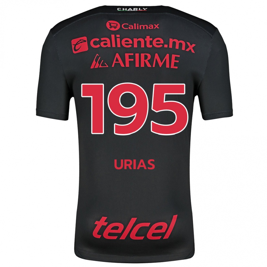 Niño Fútbol Camiseta Héctor Urías #195 Negro Rojo 1ª Equipación 2024/25 Argentina