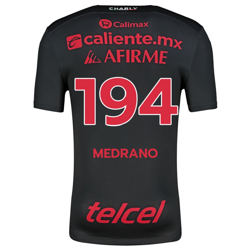 Niño Fútbol Camiseta Luis Medrano #194 Negro Rojo 1ª Equipación 2024/25 Argentina