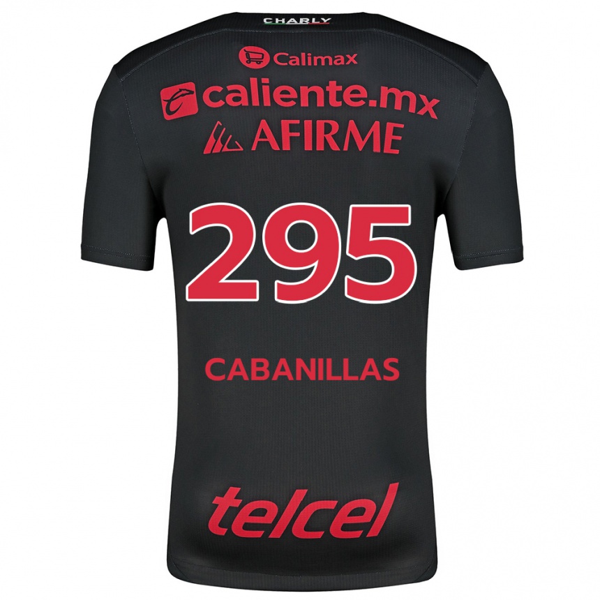 Niño Fútbol Camiseta Osvaldo Cabanillas #295 Negro Rojo 1ª Equipación 2024/25 Argentina