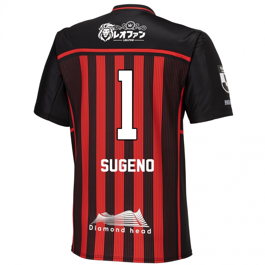 Niño Fútbol Camiseta Takanori Sugeno #1 Negro Rojo 1ª Equipación 2024/25 Argentina