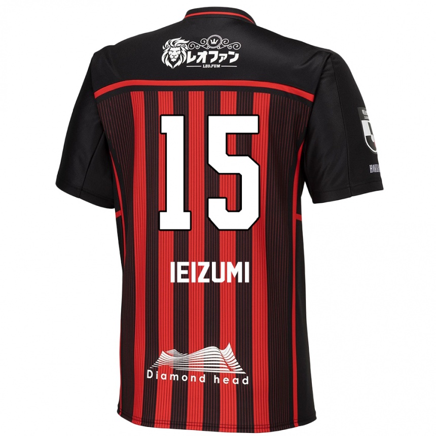 Niño Fútbol Camiseta Rei Ieizumi #15 Negro Rojo 1ª Equipación 2024/25 Argentina