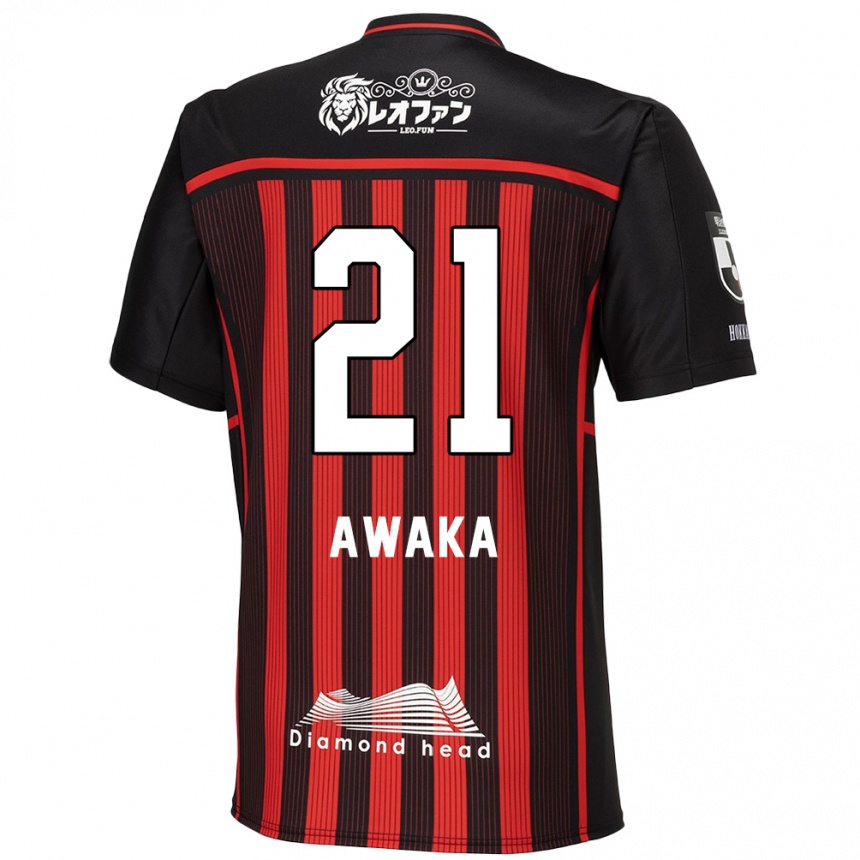 Niño Fútbol Camiseta Shunta Awaka #21 Negro Rojo 1ª Equipación 2024/25 Argentina