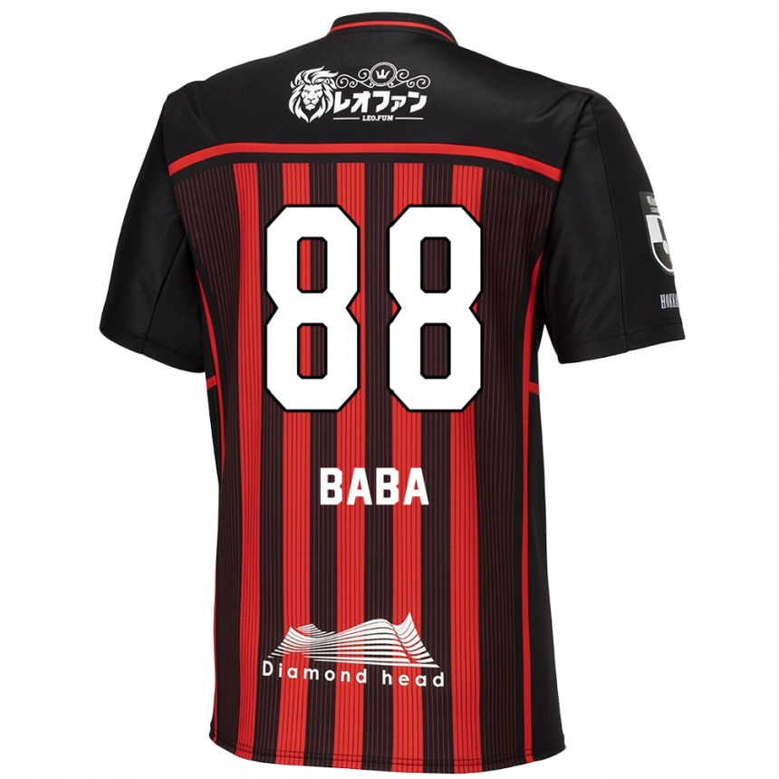 Niño Fútbol Camiseta Seiya Baba #88 Negro Rojo 1ª Equipación 2024/25 Argentina