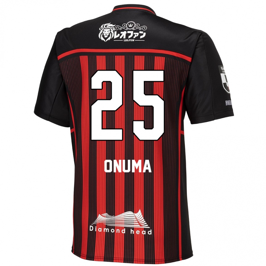 Niño Fútbol Camiseta Akito Onuma #25 Negro Rojo 1ª Equipación 2024/25 Argentina