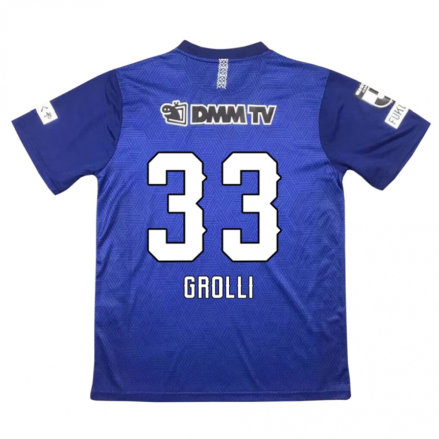 Niño Fútbol Camiseta Douglas Grolli #33 Azul Oscuro 1ª Equipación 2024/25 Argentina