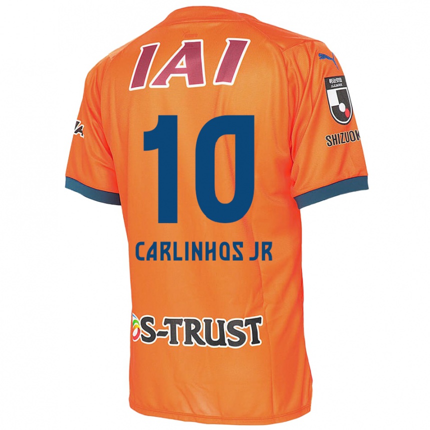 Niño Fútbol Camiseta Carlinhos Junior #10 Naranja Azul 1ª Equipación 2024/25 Argentina