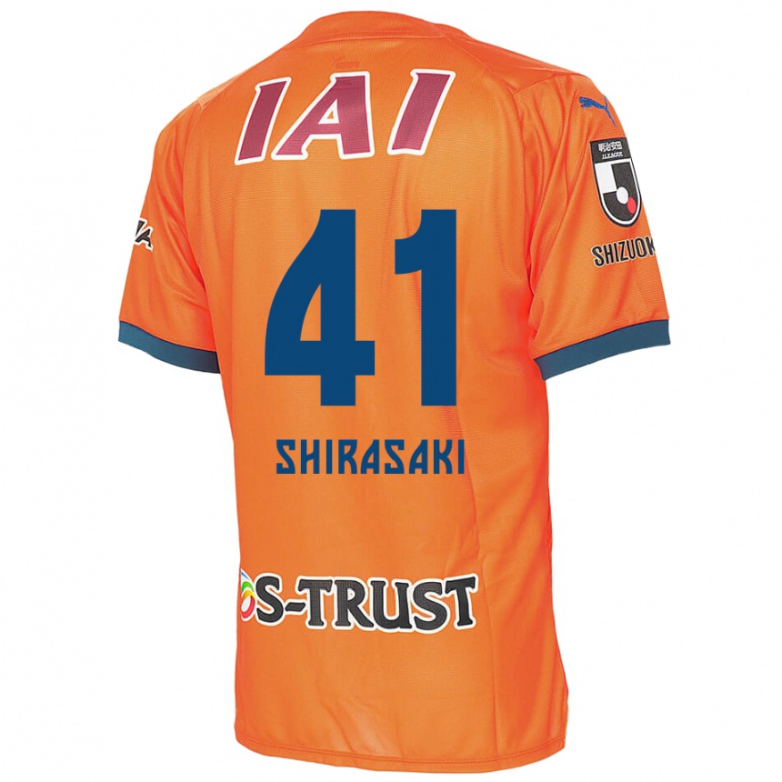 Niño Fútbol Camiseta Ryohei Shirasaki #41 Naranja Azul 1ª Equipación 2024/25 Argentina